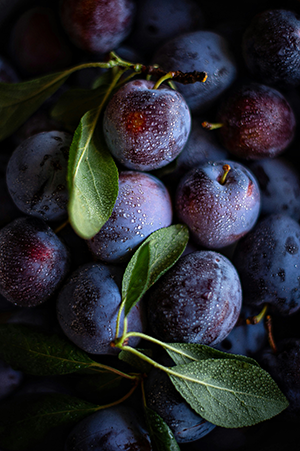 several plums